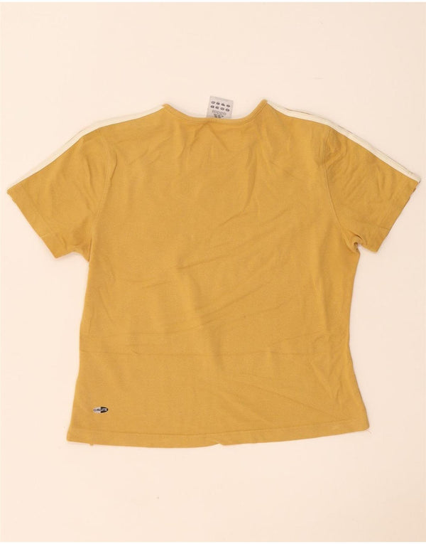 Camiseta feminina Adidas UK 16 grande algodão amarelo