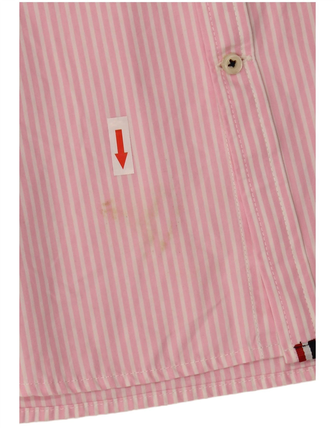 Camisa masculina de manga curta Superdry grande algodão listrado rosa