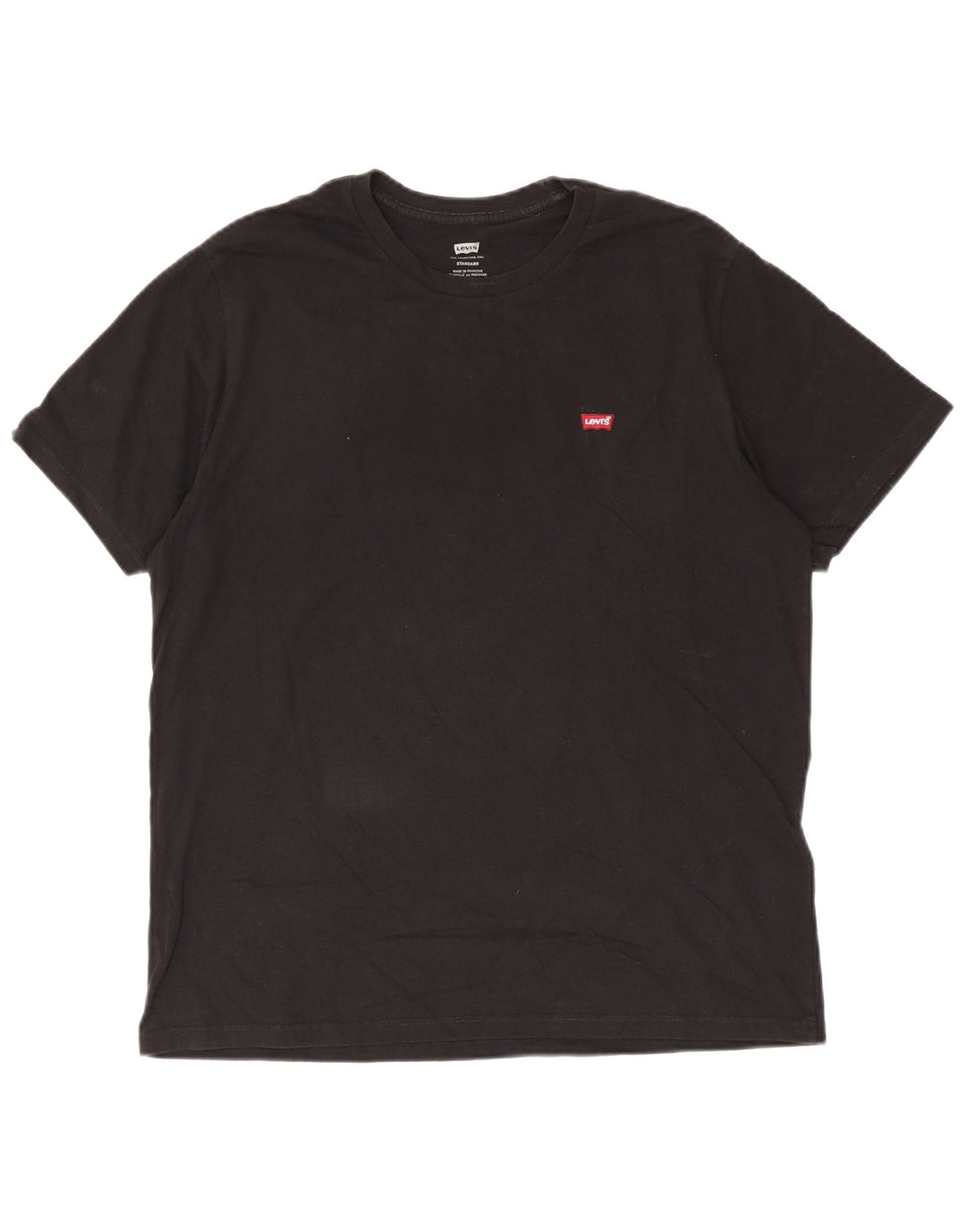 Camiseta masculina padrão Levi's Top grande de algodão preto