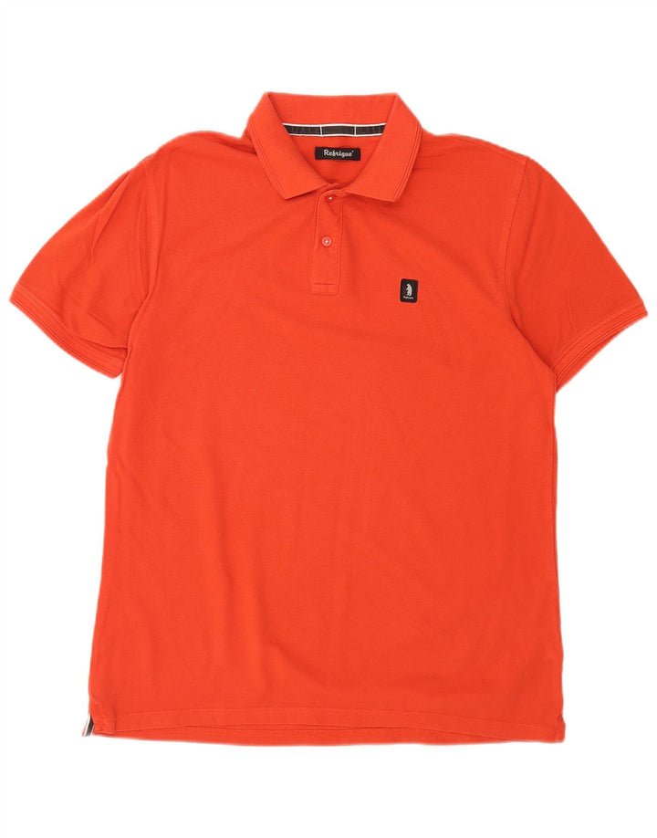 Camisa polo masculina Refrigue grande algodão laranja