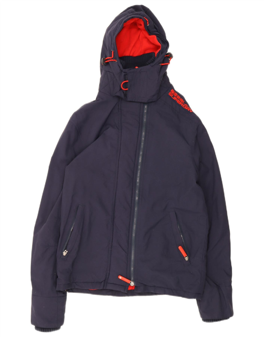Jaqueta corta-vento masculina Superdry Graphic UK 36 pequena azul marinho