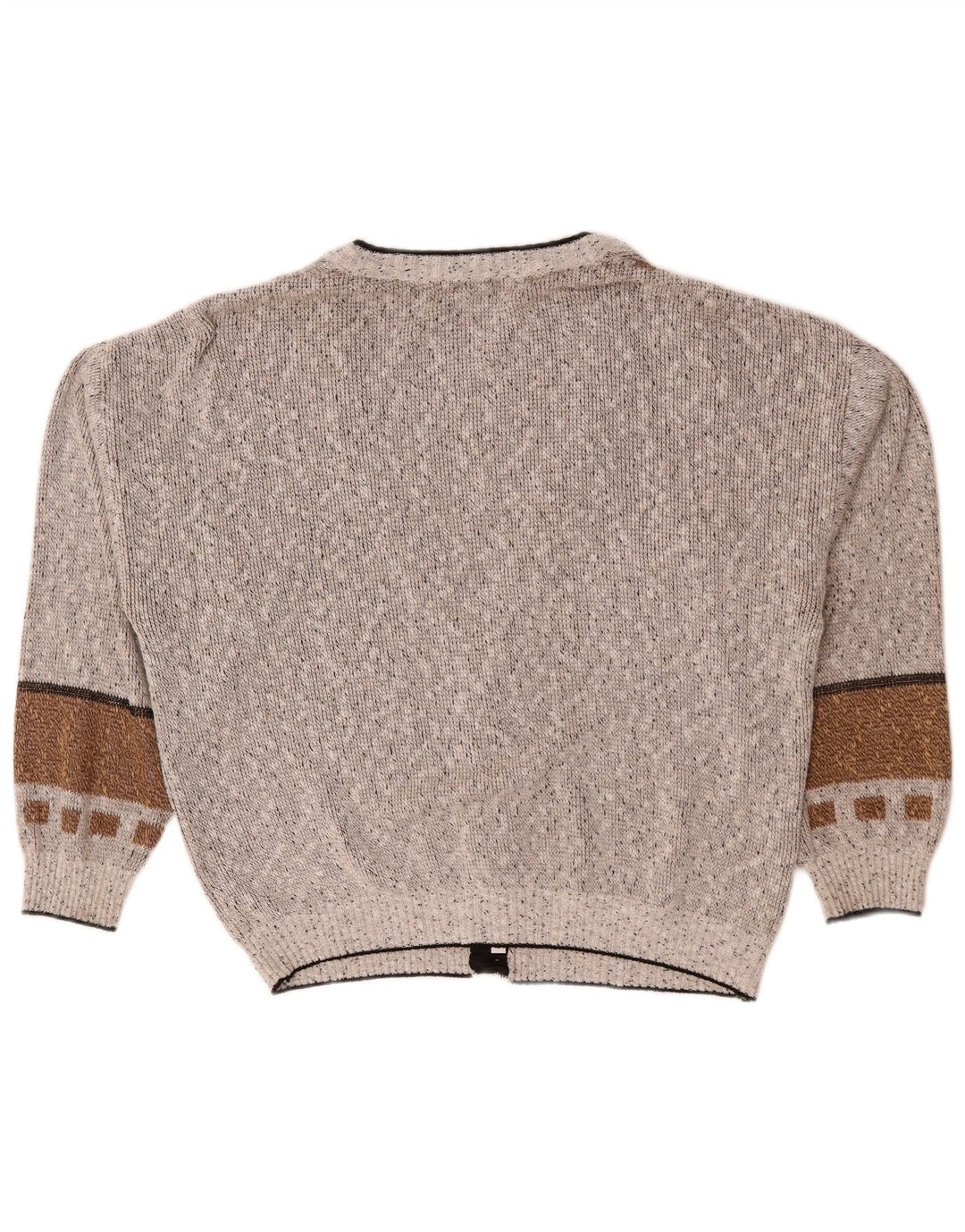 Suéter cardigã masculino Maria Jose XL cinza colorblock