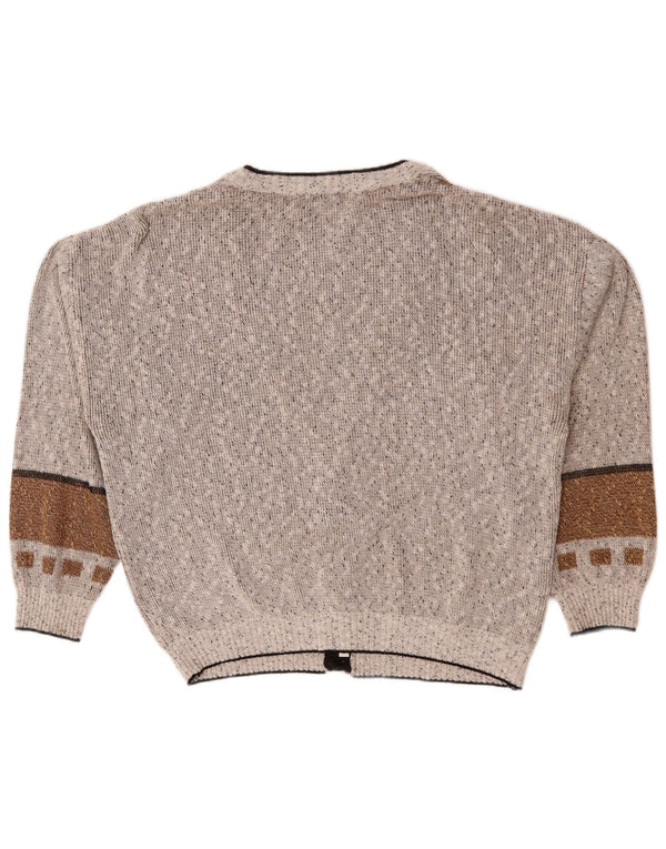 Suéter cardigã masculino Maria Jose XL cinza colorblock