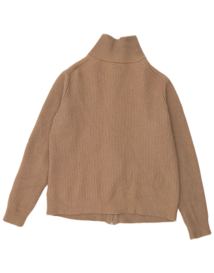 Suéter cardigã feminino MASSIMO DUTTI Reino Unido 16 grande algodão cinza
