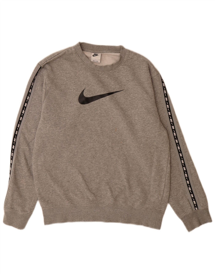 Moletom gráfico masculino Nike Jumper pequeno algodão manchado cinza