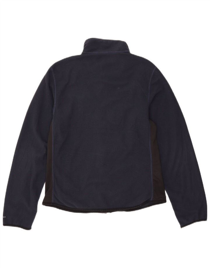 Jaqueta de lã feminina Nike US 12/14 grande azul marinho colorblock poliéster