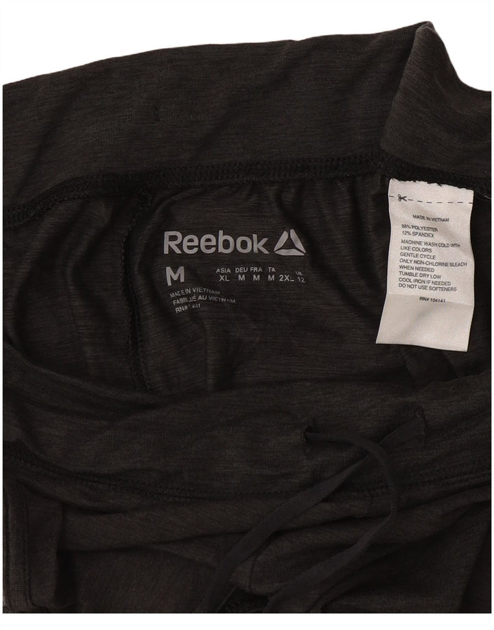 Shorts esportivos femininos Reebok UK 12 poliéster colorblock cinza médio