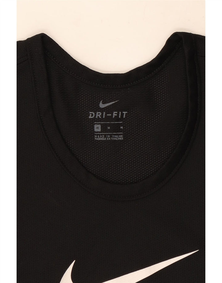 Colete gráfico Nike masculino Dri Fit Top médio preto poliéster