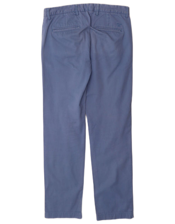 Calça Chino Masculina Gant Soho Cintura Baixa Slim W32 L32 Azul Algodão