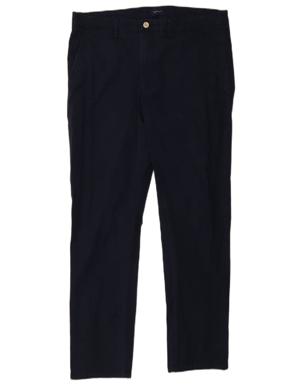 Calça masculina Gant Hallden Slim Chino W35 L30 azul marinho