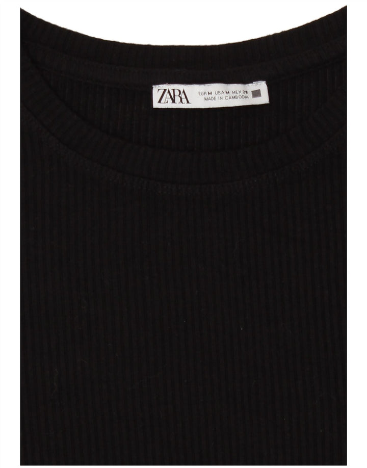 Camiseta feminina Zara UK 12 médio preto