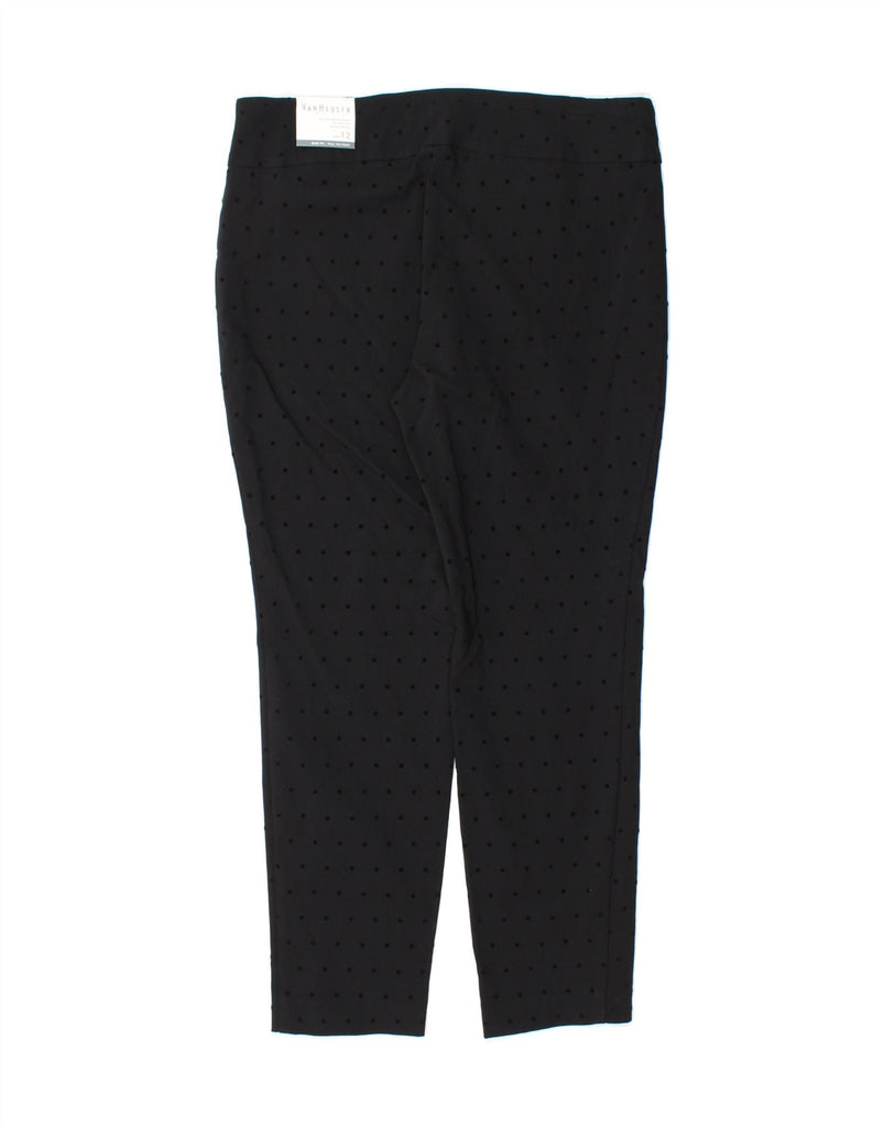 VAN HEUSEN Womens Stretch Casual Trousers US 12 Large W32 L26 Black Vintage Van Heusen and Second-Hand Van Heusen from Messina Hembry 