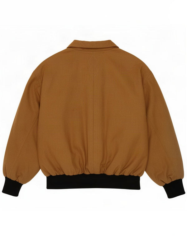 Jaqueta Bomber Vintage Feminina UK 16 Grande Bege