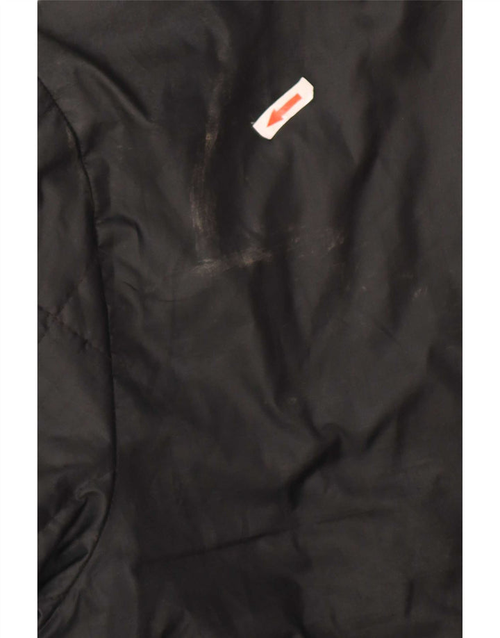 Jaqueta acolchoada com capuz masculina Nike UK 40 grande poliéster preto