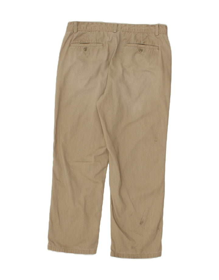CALVIN KLEIN Mens Straight Casual Trousers W36 L30 Brown Cotton Vintage Calvin Klein and Second-Hand Calvin Klein from Messina Hembry 