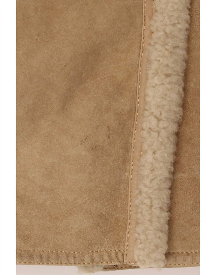Casaco feminino de shearling Cristiano Di Thiene IT 44 médio bege