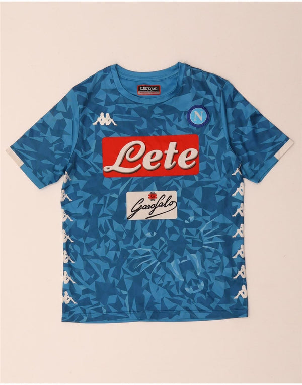 Camiseta Kappa Boys Napoli Graphic 9-10 Anos Poliéster Geométrico Azul