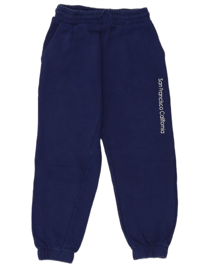 Calça esportiva masculina Zara Graphic Joggers médio algodão azul marinho