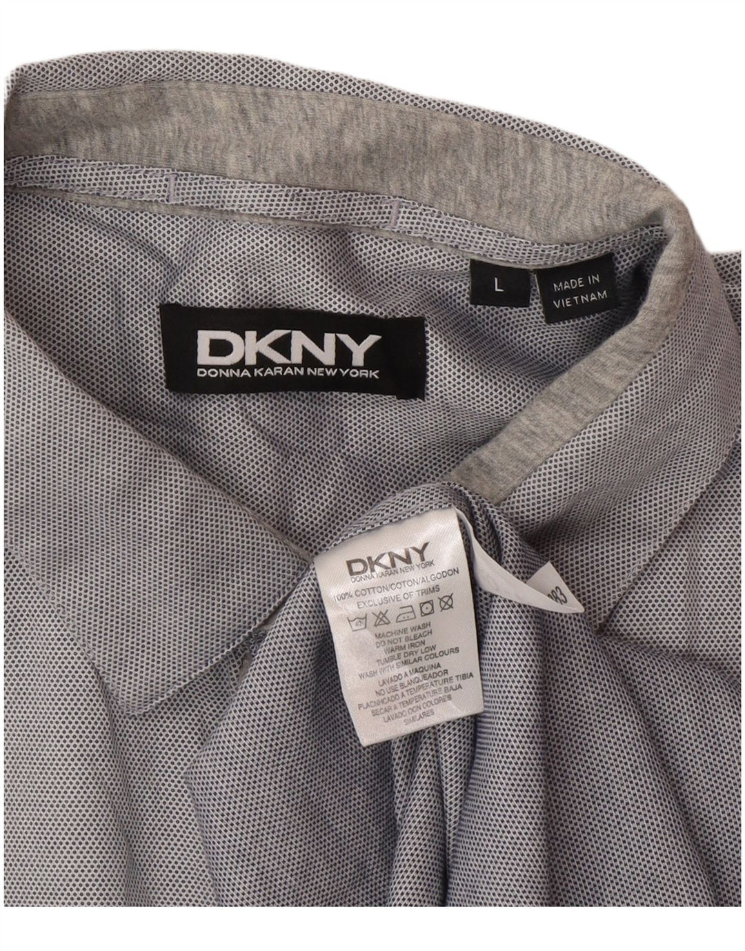 Camisa masculina Dkny grande algodão cinza