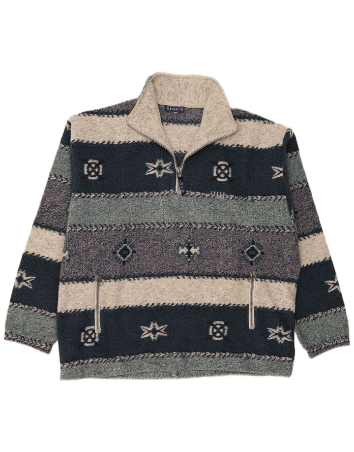 Suéter masculino Gigi com zíper e gola 2XL multicolorido Fair Isle