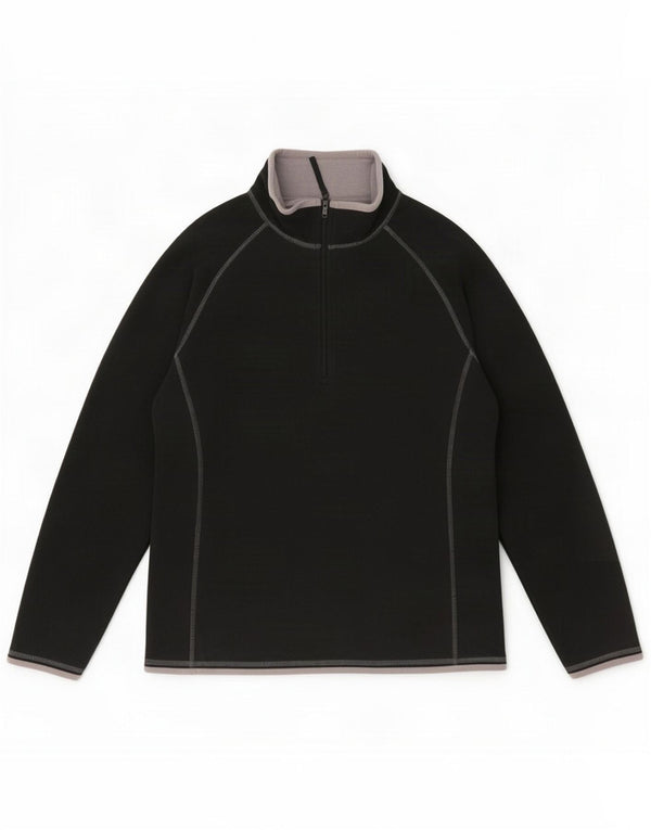Mountain Warehouse Womens Zip Neck Fleece Jumper Reino Unido 14 Grande Preto