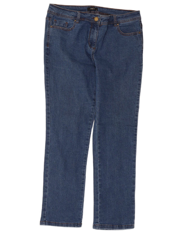 M&Co Jeans Slim Feminino UK 12 Médio W34 L28 Azul Algodão