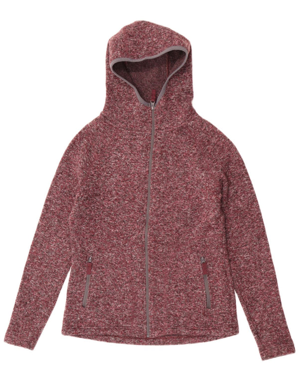 Suéter feminino com capuz e zíper Mountain Warehouse Reino Unido 10 pequeno marrom manchado