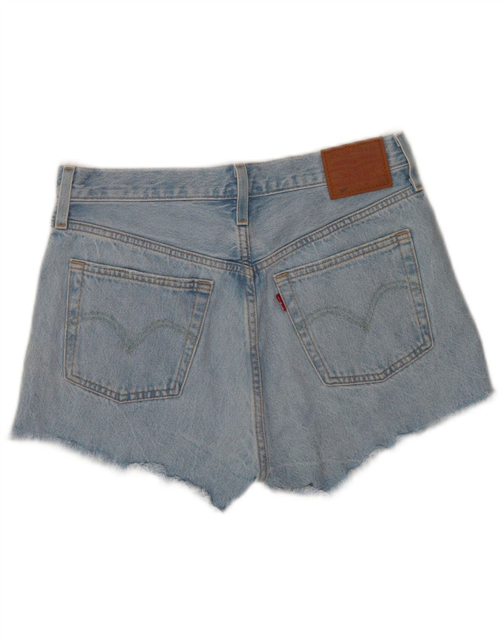 Shorts jeans feminino 501 da Levi's W28 algodão azul médio