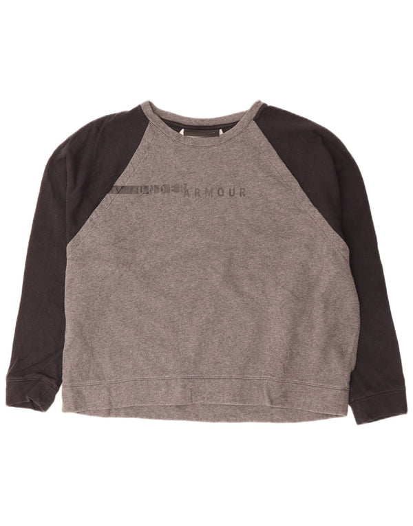 UNDER ARMOUR Suéter feminino oversized UK 18 XL cinza colorblock