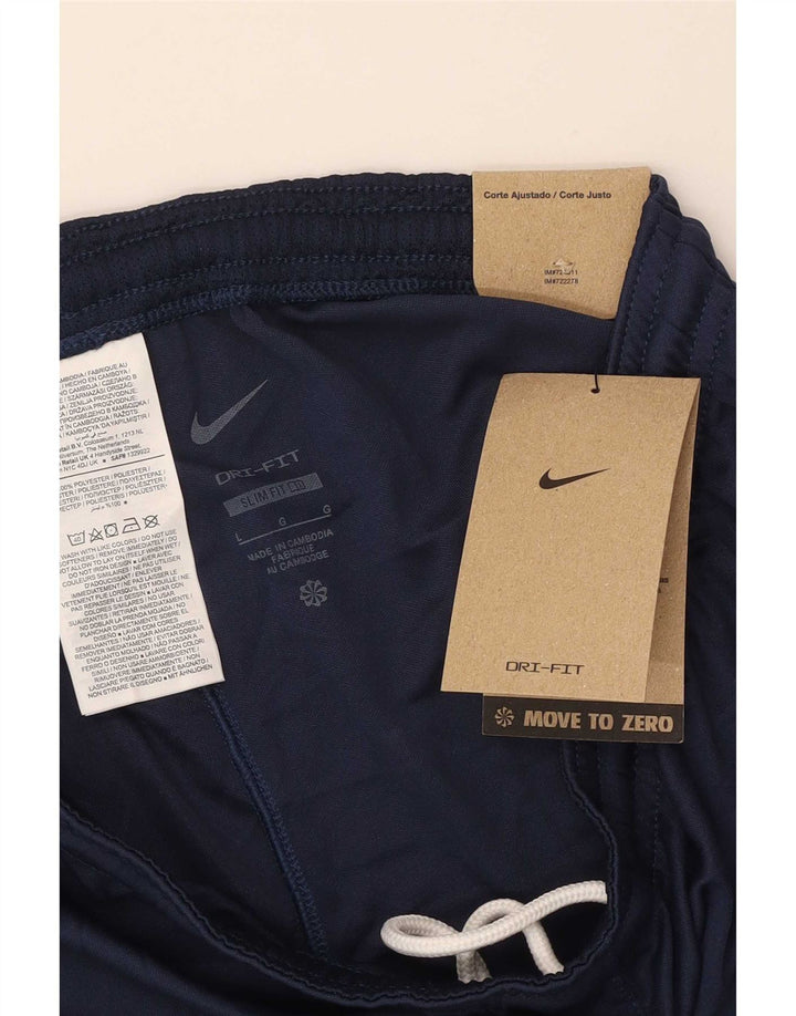 Shorts esportivos masculinos Nike Dri Fit grandes poliéster azul marinho