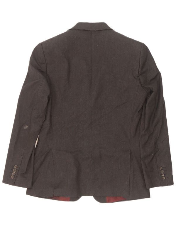 Jaqueta blazer masculina de 2 botões Marks & Spencer EU 48 poliéster cinza médio