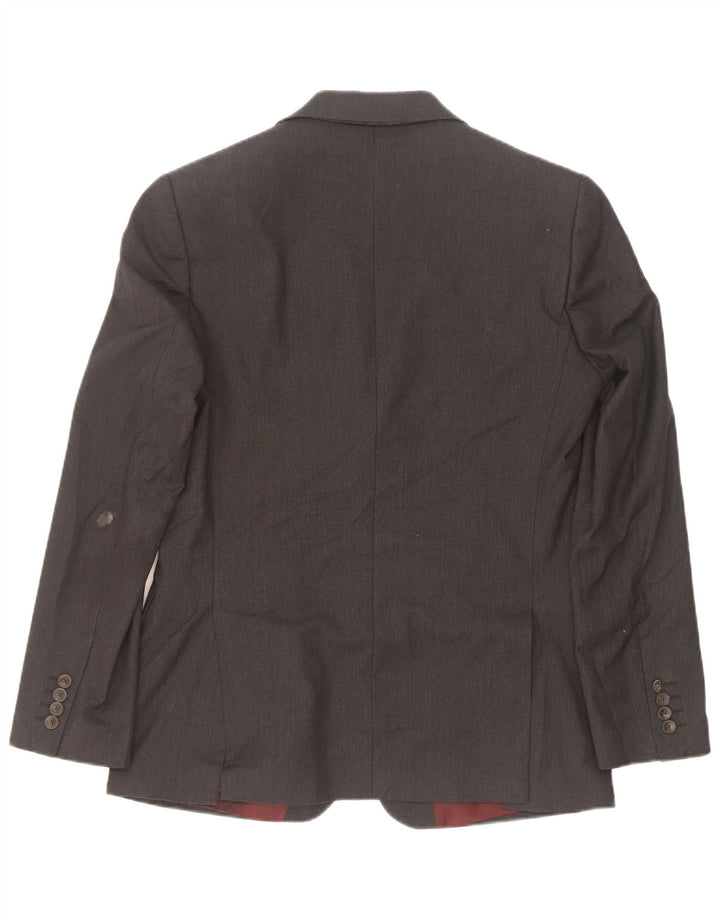 Jaqueta blazer masculina de 2 botões Marks & Spencer EU 48 poliéster cinza médio