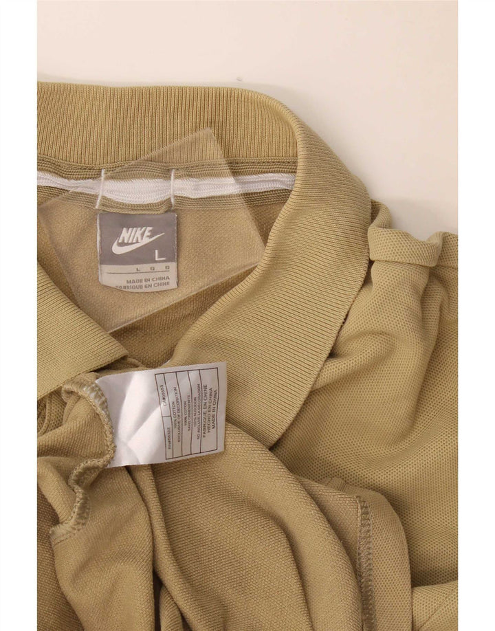 Camisa polo masculina Nike grande algodão cáqui