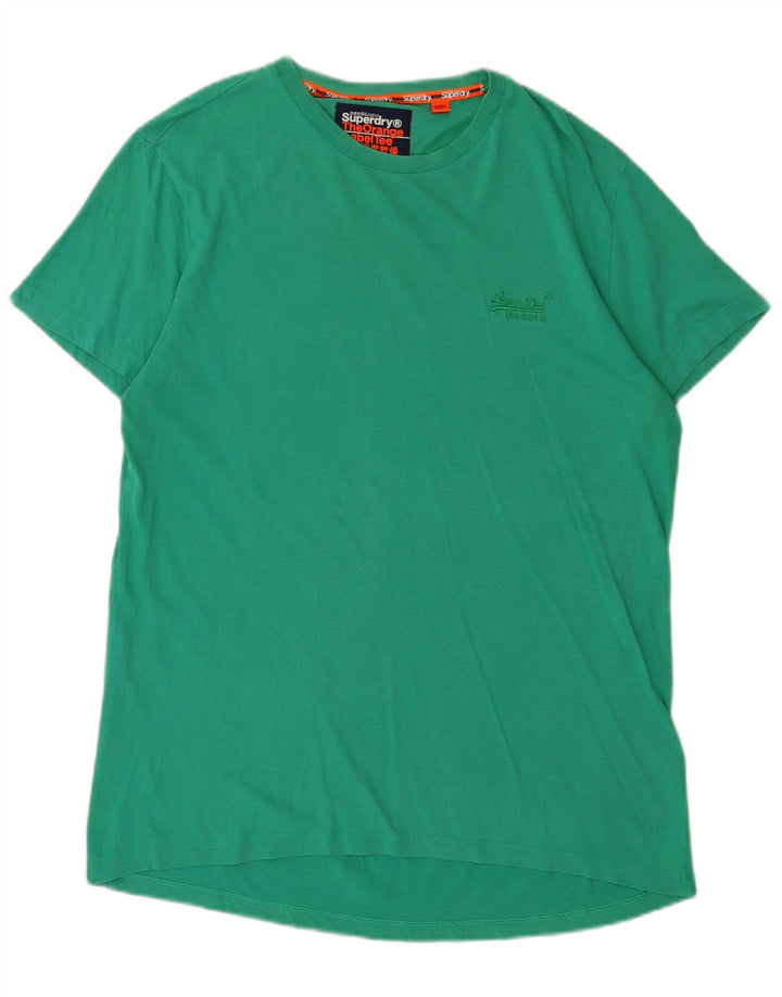 Camiseta masculina SUPERDRY grande algodão verde