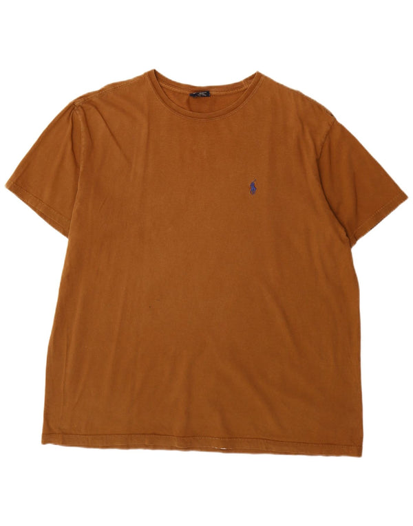 Polo Ralph Lauren Camiseta masculina grande algodão bege