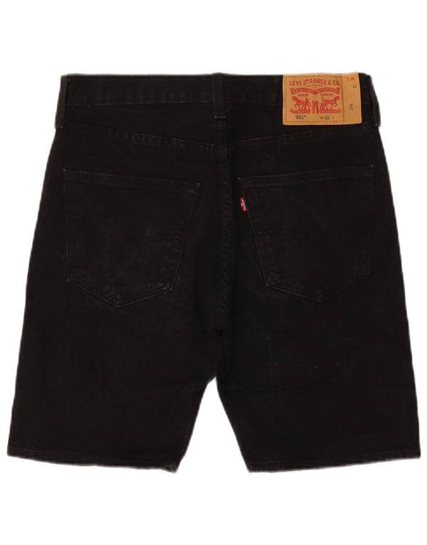 LEVI'S Mens 501 Shorts Jeans W31 Médio Algodão Preto