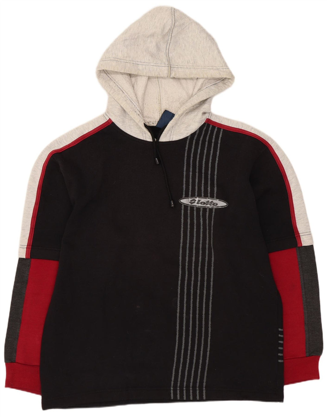 Lotto Mens Hoodie Jumper UK 38/40 Médio Preto Colorblock Poliéster