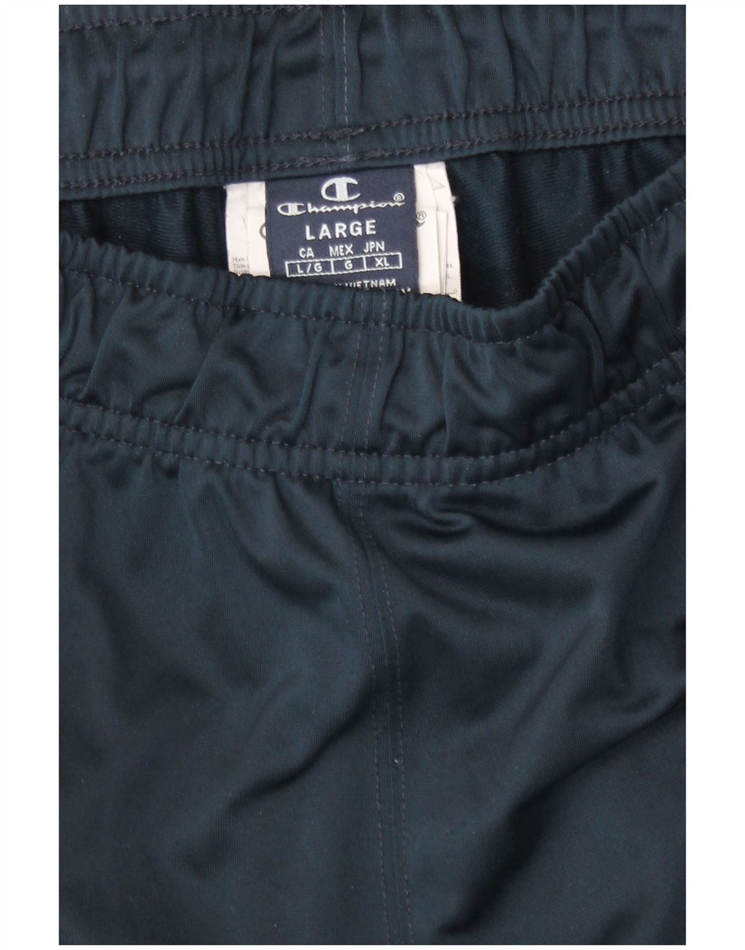 Calça esportiva masculina Champion com estampa gráfica grande de poliéster azul marinho