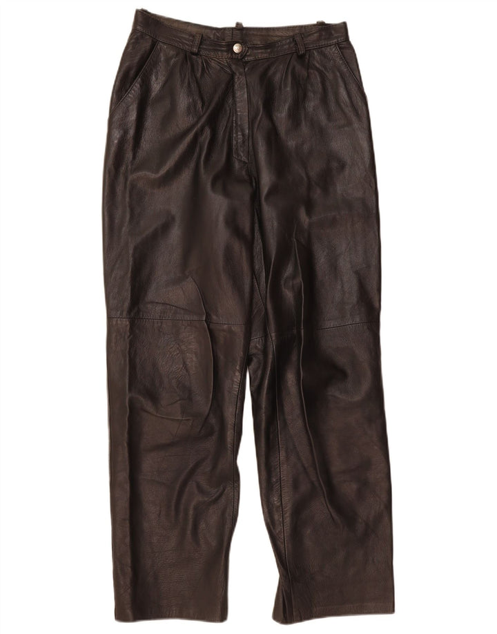 Calça feminina de couro VINTAGE W28 L28 preta