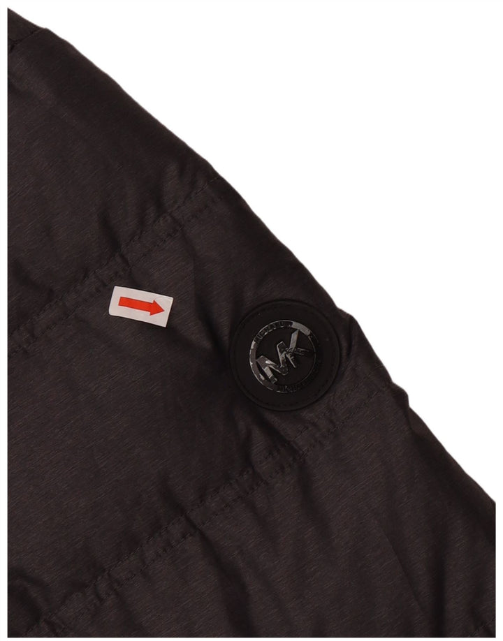 Jaqueta acolchoada masculina MICHAEL KORS UK 40 grande cinza nylon