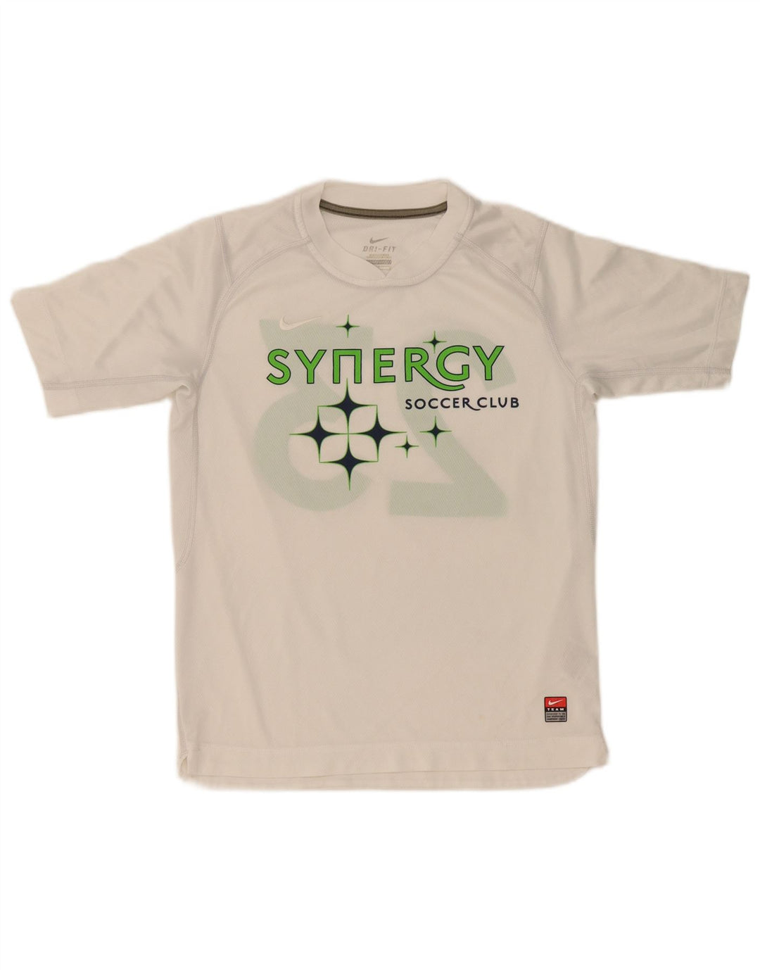 Camiseta Nike Boys Dri Fit Graphic Top 12-13 anos grande poliéster branco