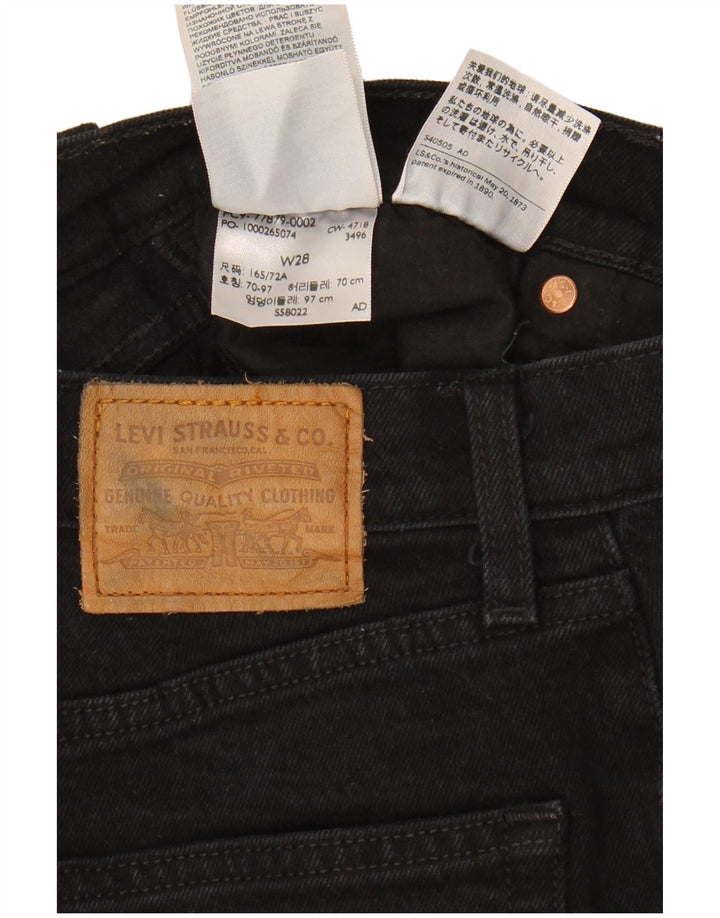Shorts jeans feminino LEVI'S W28 médio algodão preto