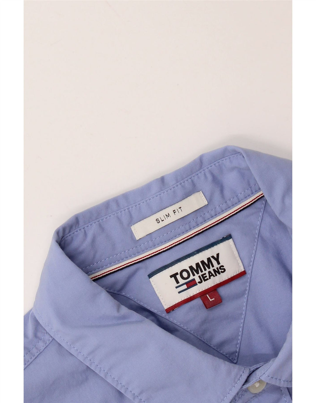 Camisa masculina TOMMY HILFIGER slim fit grande azul