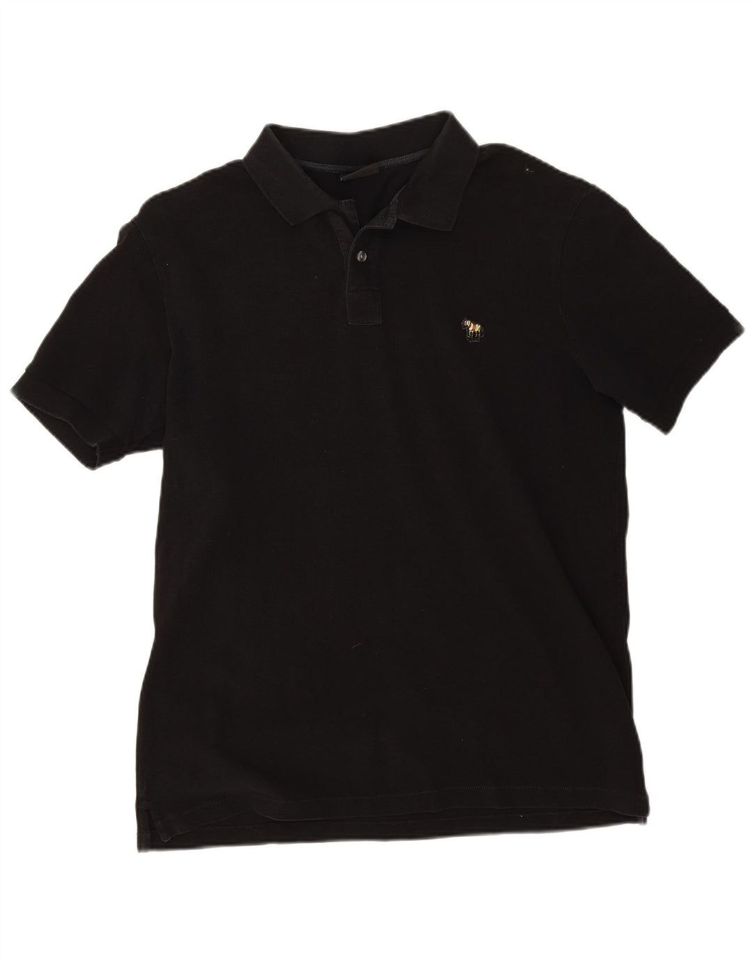 Camisa polo masculina Paul Smith de algodão preto médio