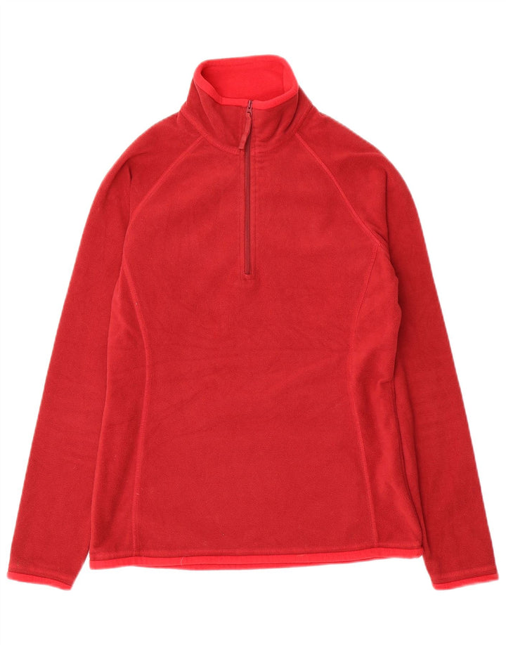 Mountain Warehouse Womens Zip Neck Fleece Jumper Reino Unido 8 Pequeno Poliéster Vermelho