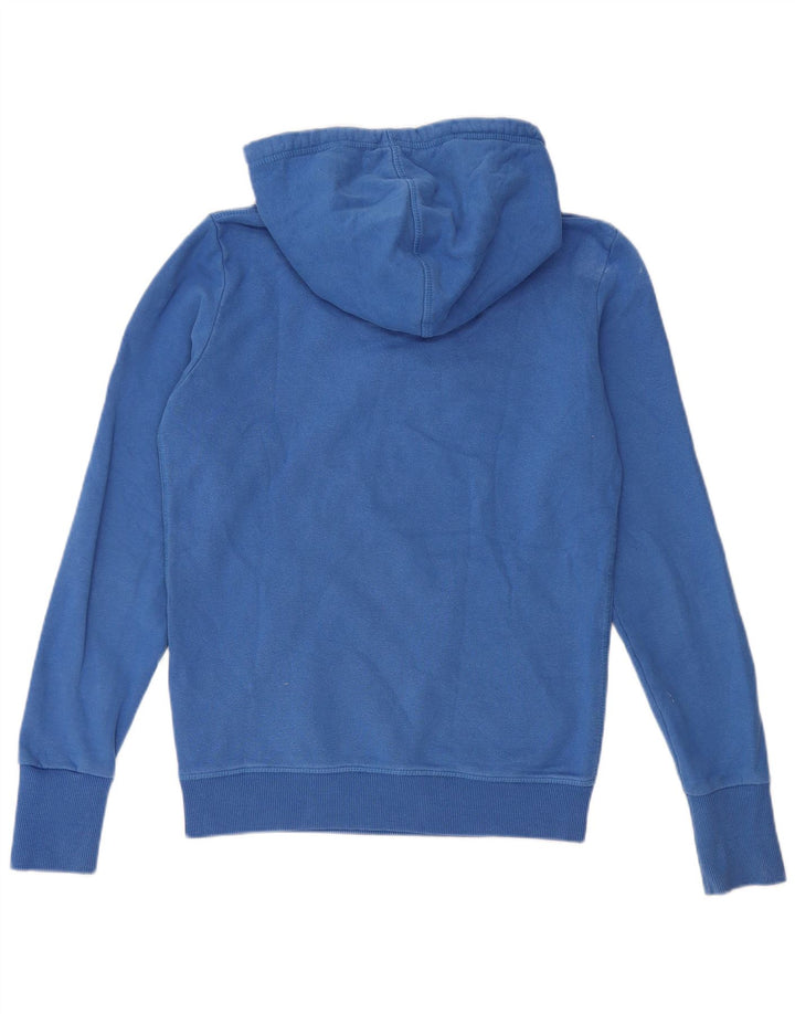 Suéter Superdry masculino com capuz gráfico azul médio algodão