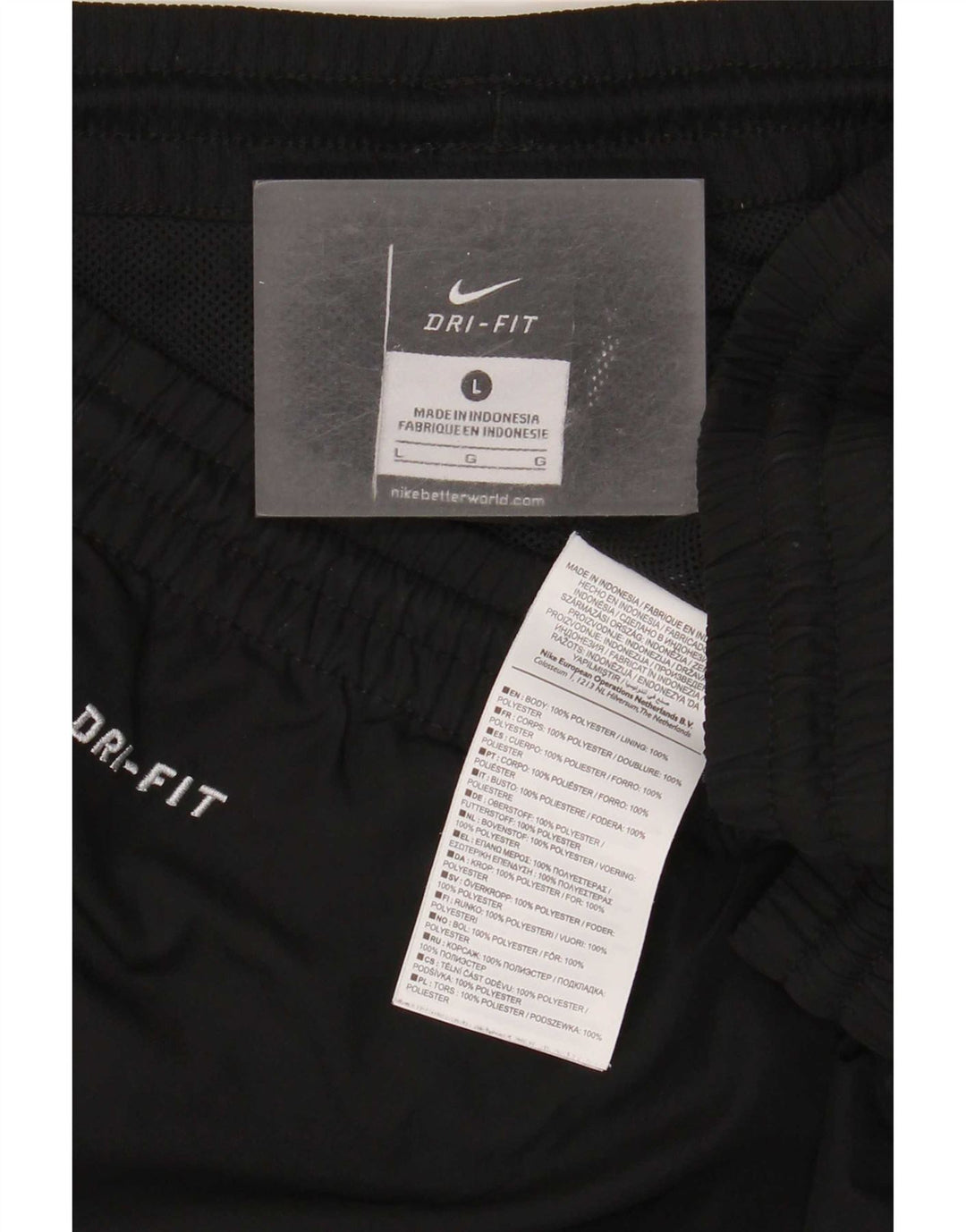 Calça de treino masculina Nike Dri Fit grande poliéster preto