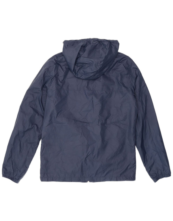 Jaqueta de chuva masculina Jack & Jones com capuz Reino Unido 38 bloco colorido azul marinho médio