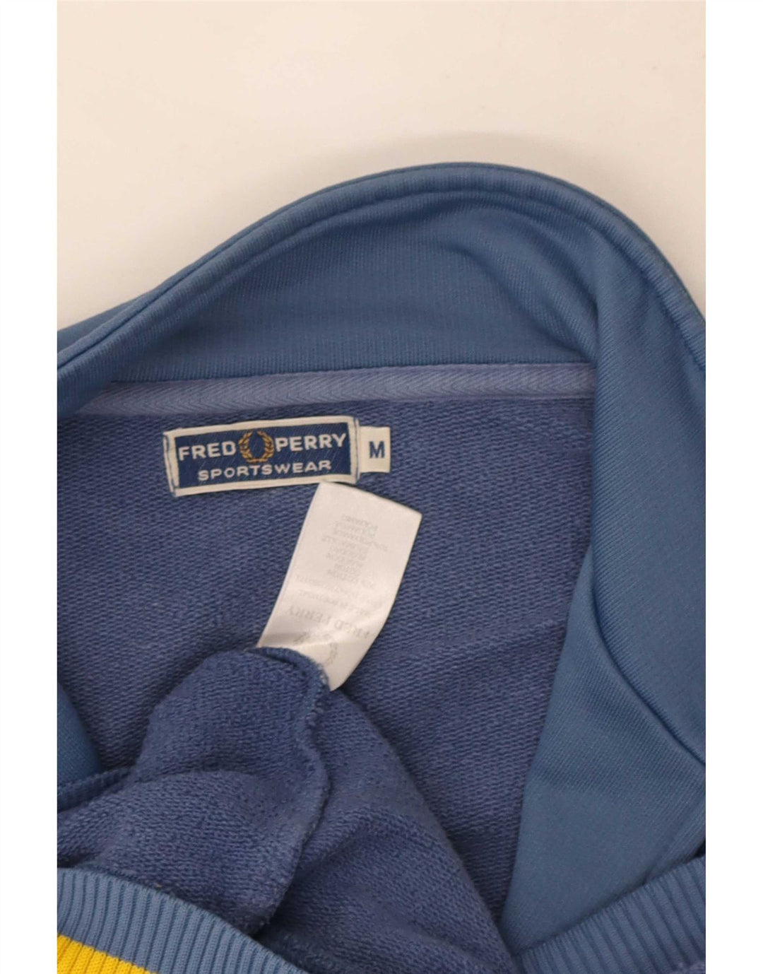 Jaqueta masculina de agasalho Fred Perry de algodão colorblock azul médio