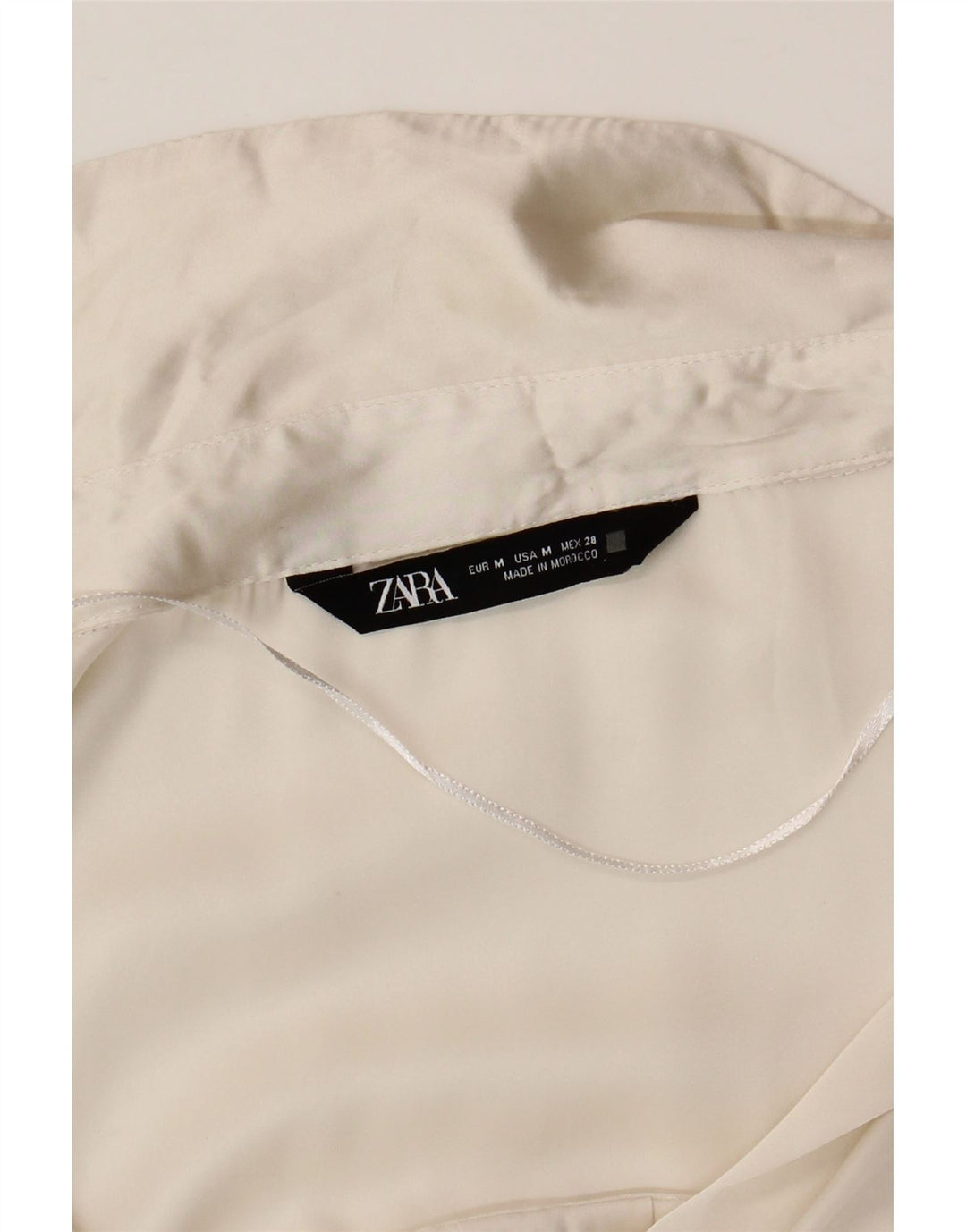 Zara blusa feminina oversized UK 14 médio branco
